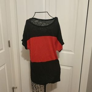 Red and black sweater